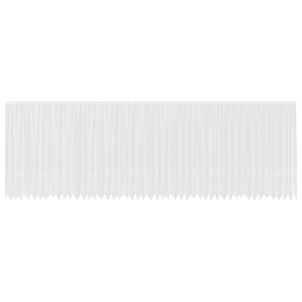vidaXL Firanka Koronkowa z zasłonami Biały 220 x 1200 cm Poliester
