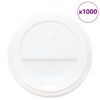 vidaXL Pokrywki do kubk&oacute;w papierowych do kawy, &Oslash;80 mm, 8oz, 1000 szt.