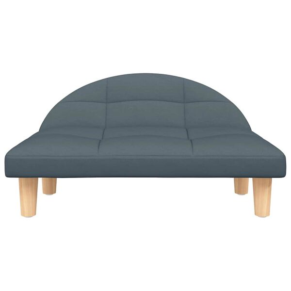 vidaXL Legowisko dla psa, ciemnoszare, 70x52x30 cm, obite tkaniną