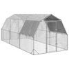 vidaXL Kurnik z dachem 2,5x6x2,25 m Stal ocynkowana
