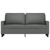 vidaXL Sofa 2-osobowa, ciemnoszara, 140 cm, tapicerowana tkaniną