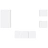 vidaXL 5-częściowy zestaw mebli TV z LED, biały