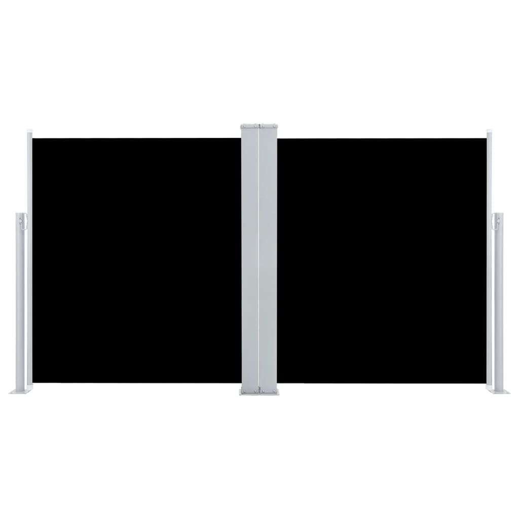 vidaXL Wysuwana markiza boczna, dwustronna, 170x600 cm, czarna
