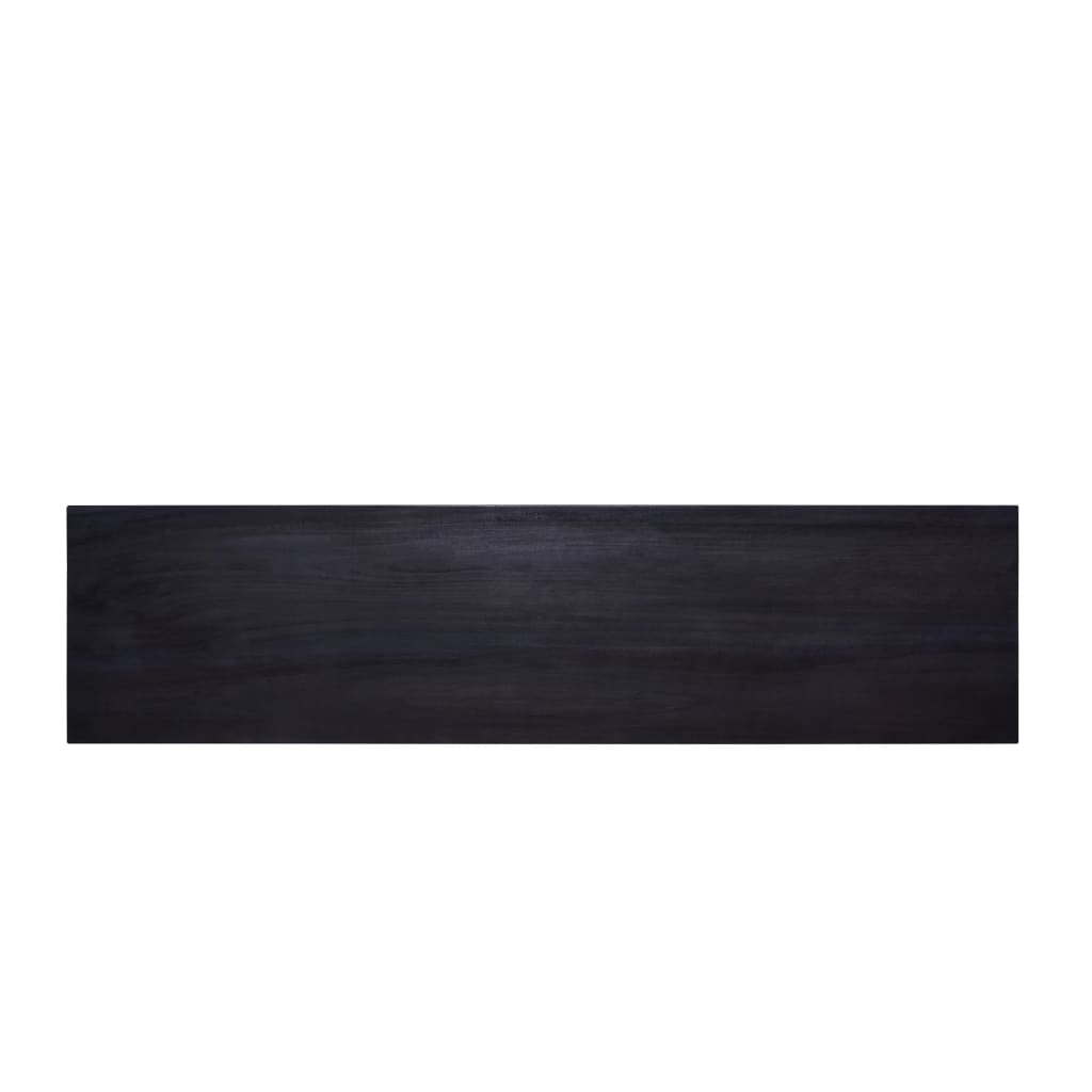 vidaXL Stolik typu konsola, czarny, 120x30x75cm, lite drewno mahoniowe