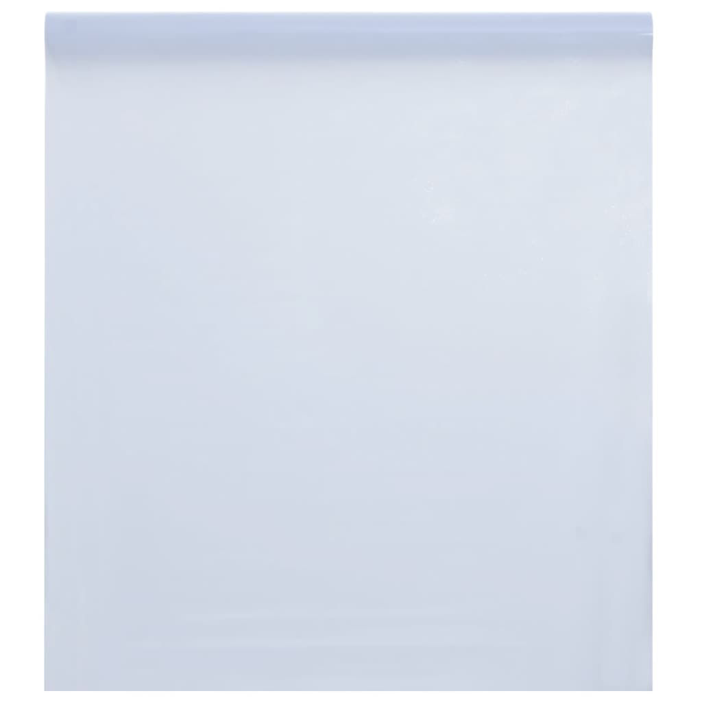 vidaXL Folia okienna statyczna, matowa, przezroczysta biała, 45x1000cm