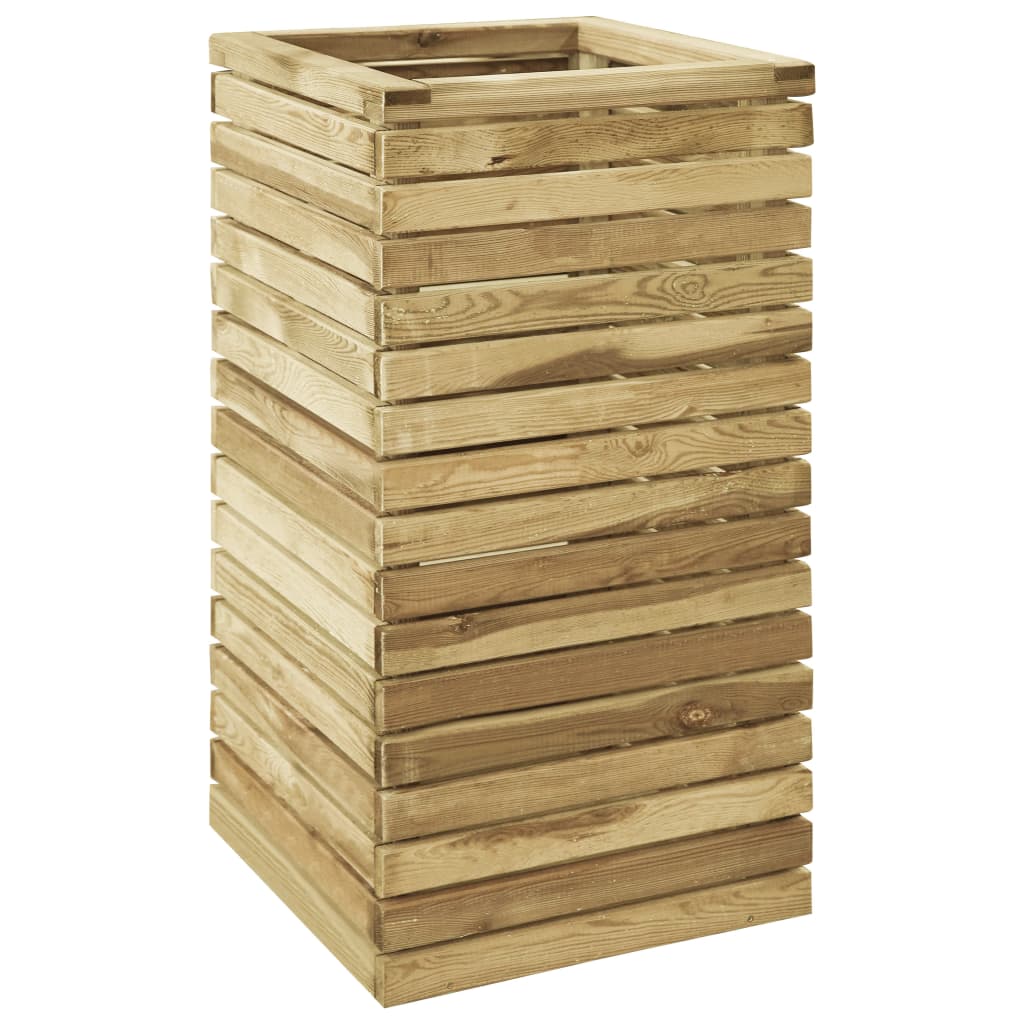 vidaXL Podwyższona donica, 50x50x100 cm, impregnowane drewno sosnowe