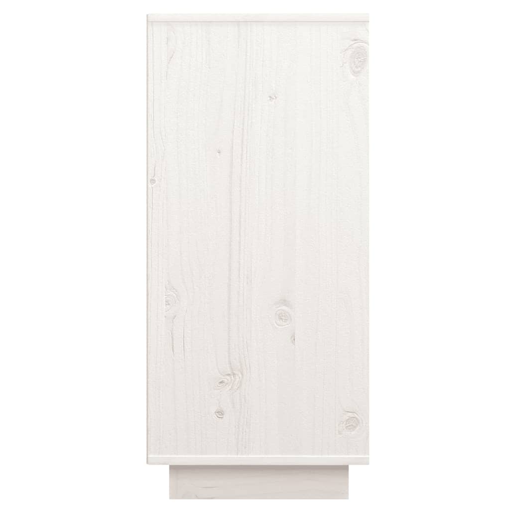 vidaXL Szafka, biała, 60 x 34 x 75 cm, lite drewno sosnowe
