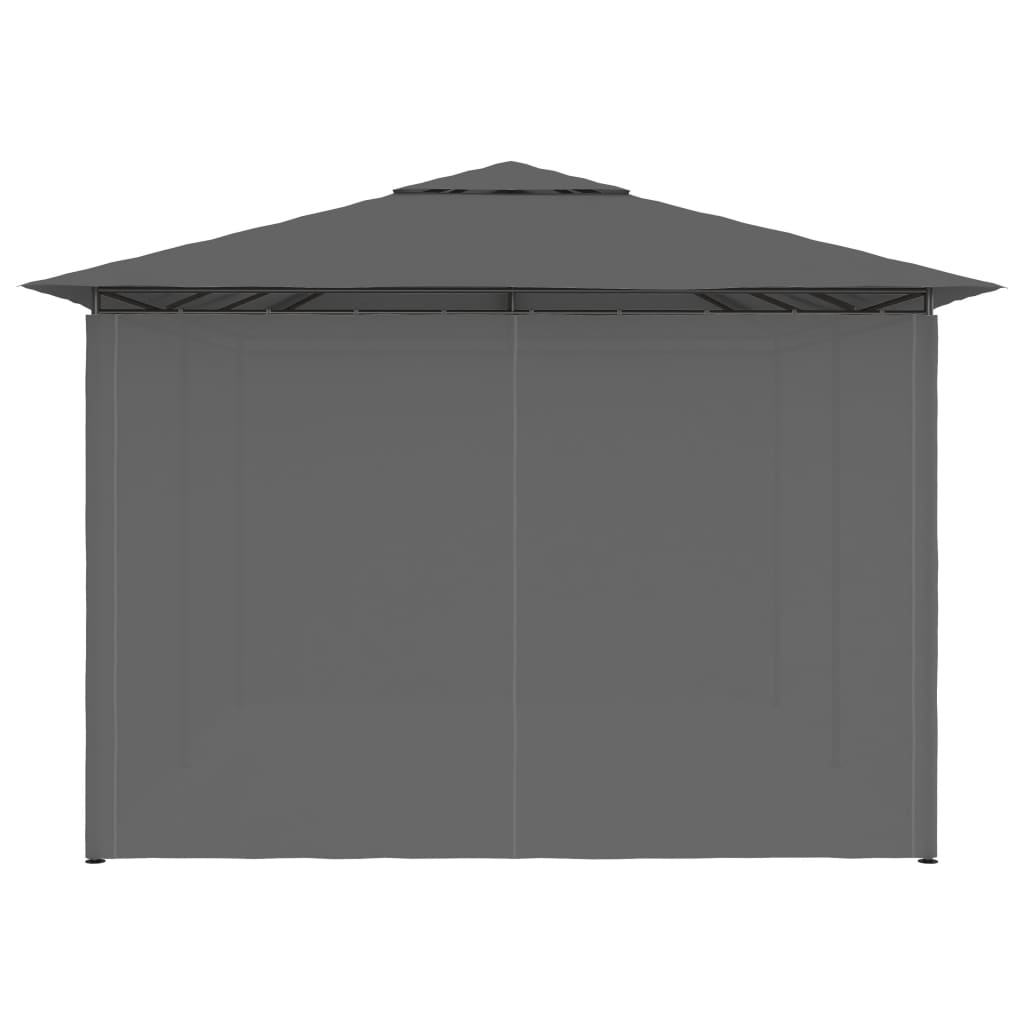 vidaXL Namiot ogrodowy z zasłonami, 4 x 3 m, antracytowy