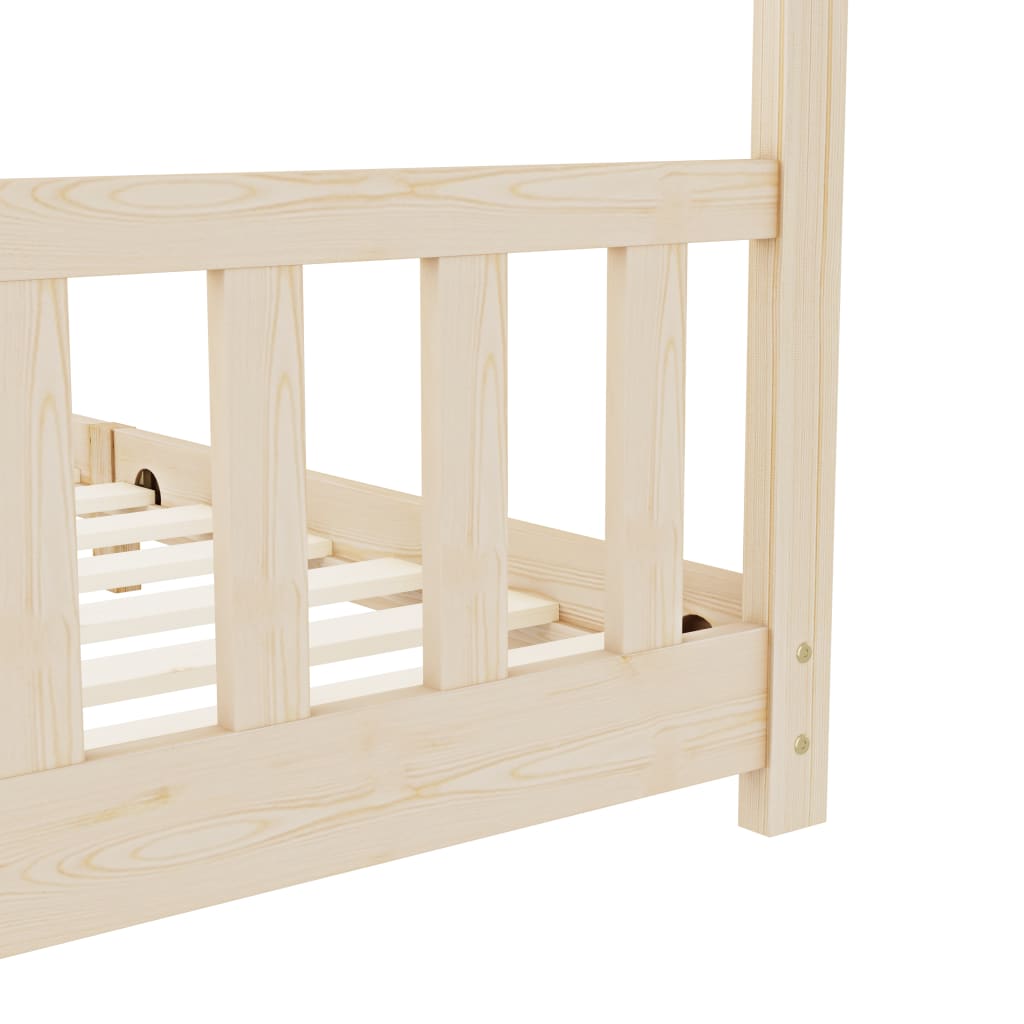 vidaXL Rama łóżka dziecięcego, lite drewno sosnowe, 90 x 200 cm
