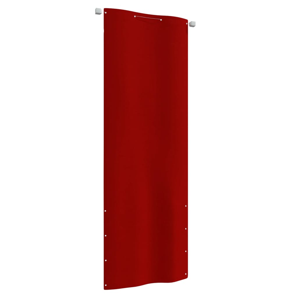 vidaXL Parawan balkonowy, czerwony, 80x240 cm, tkanina Oxford