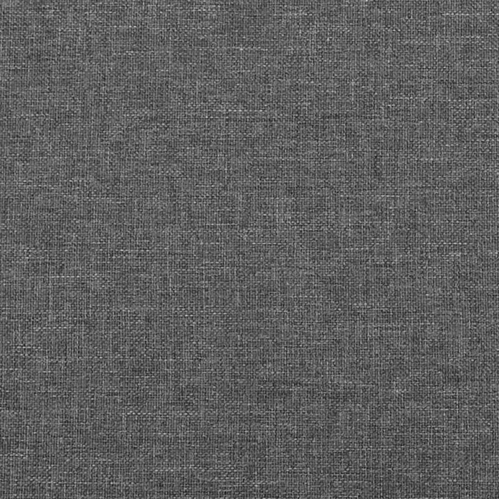vidaXL Zagłówek uszak, ciemnoszary, 183x16x118/128 cm, tkanina