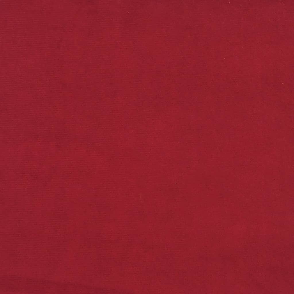 vidaXL Podnóżek, winna czerwień, 60x60x36 cm, aksamitny