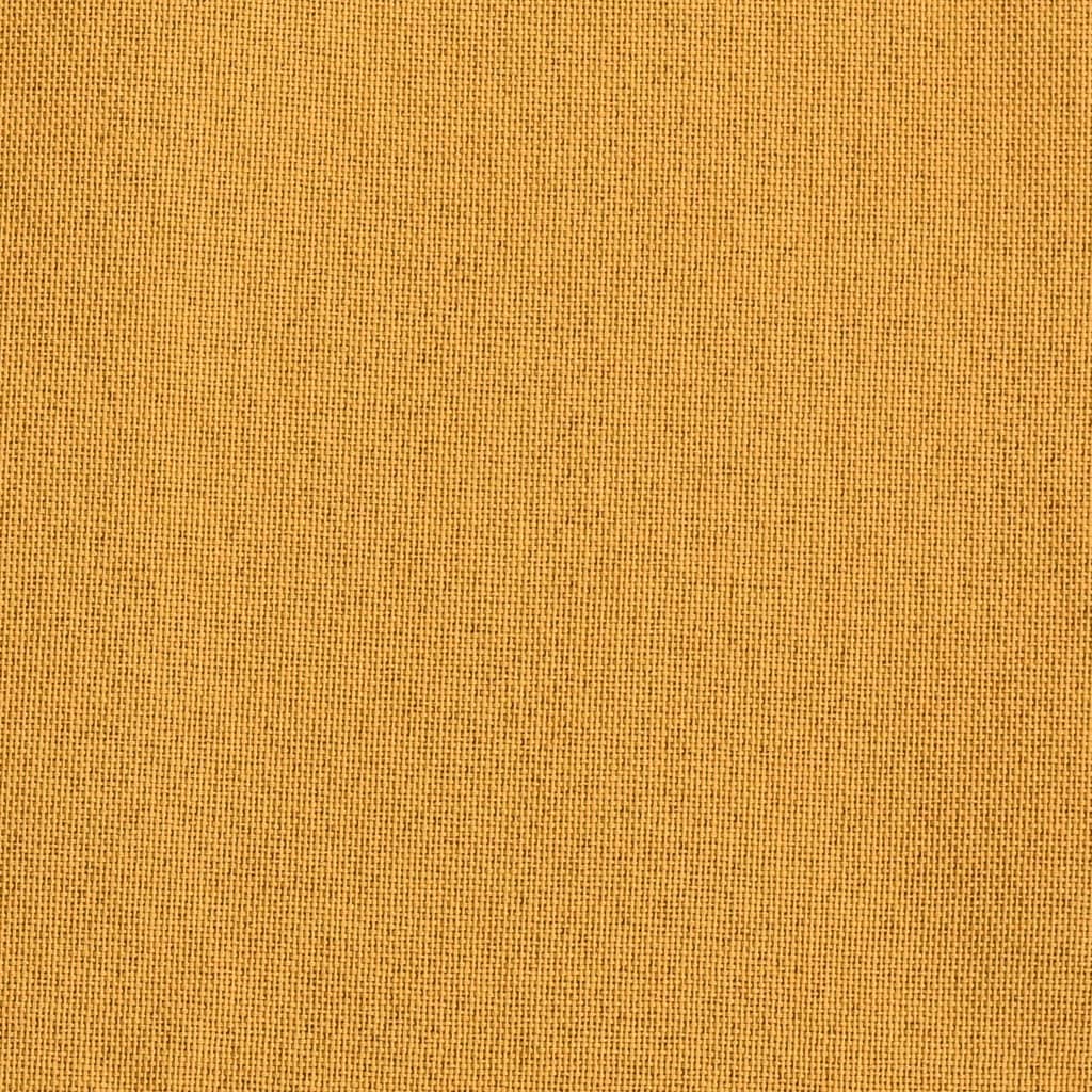 vidaXL Zasłona stylizowana na lnianą, z haczykami, żółta, 290x245 cm