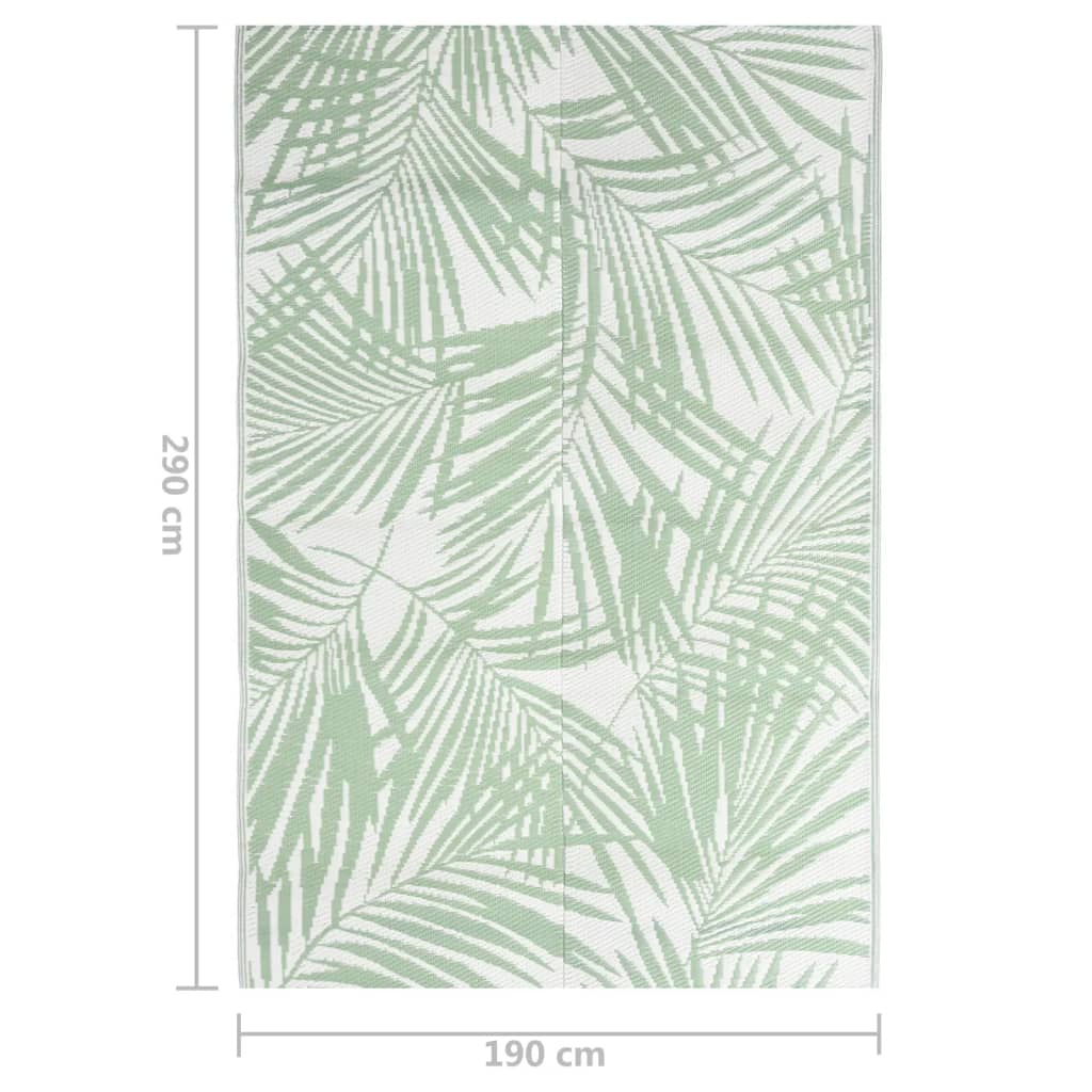 vidaXL Dywan zewnętrzny, zielony, 190x290 cm, PP