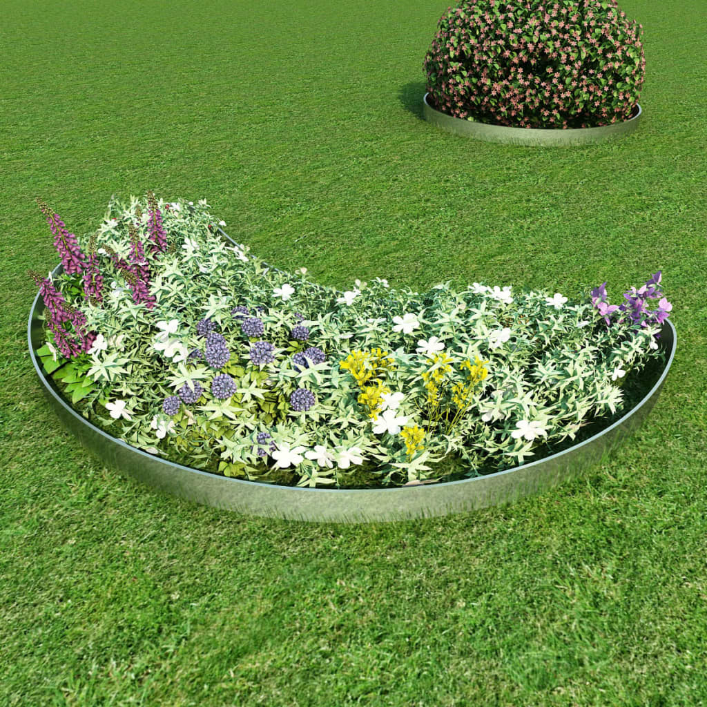 vidaXL Zestaw 5 elastycznych obrzeży ogrodowych, stal, 100 x 14 cm