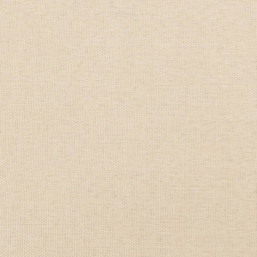 vidaXL Zagłówek uszak, kremowy, 103x16x118/128 cm, tkanina