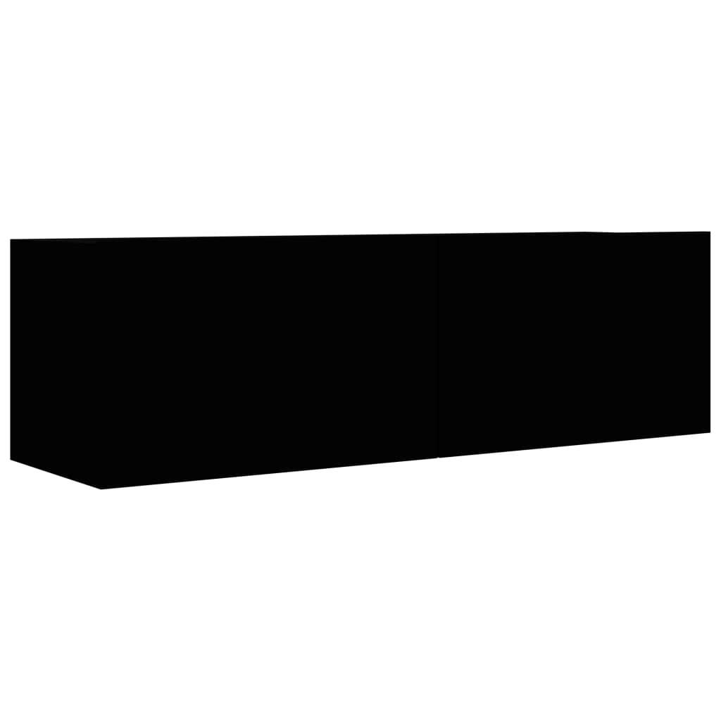 vidaXL Szafka pod telewizor, czarna, 100x30x30 cm, płyta wiórowa