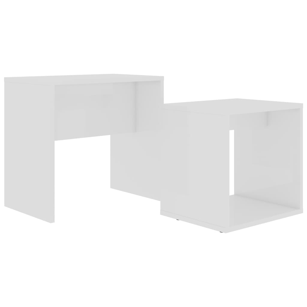 vidaXL Zestaw stolików kawowych, biały, 48x30x45 cm