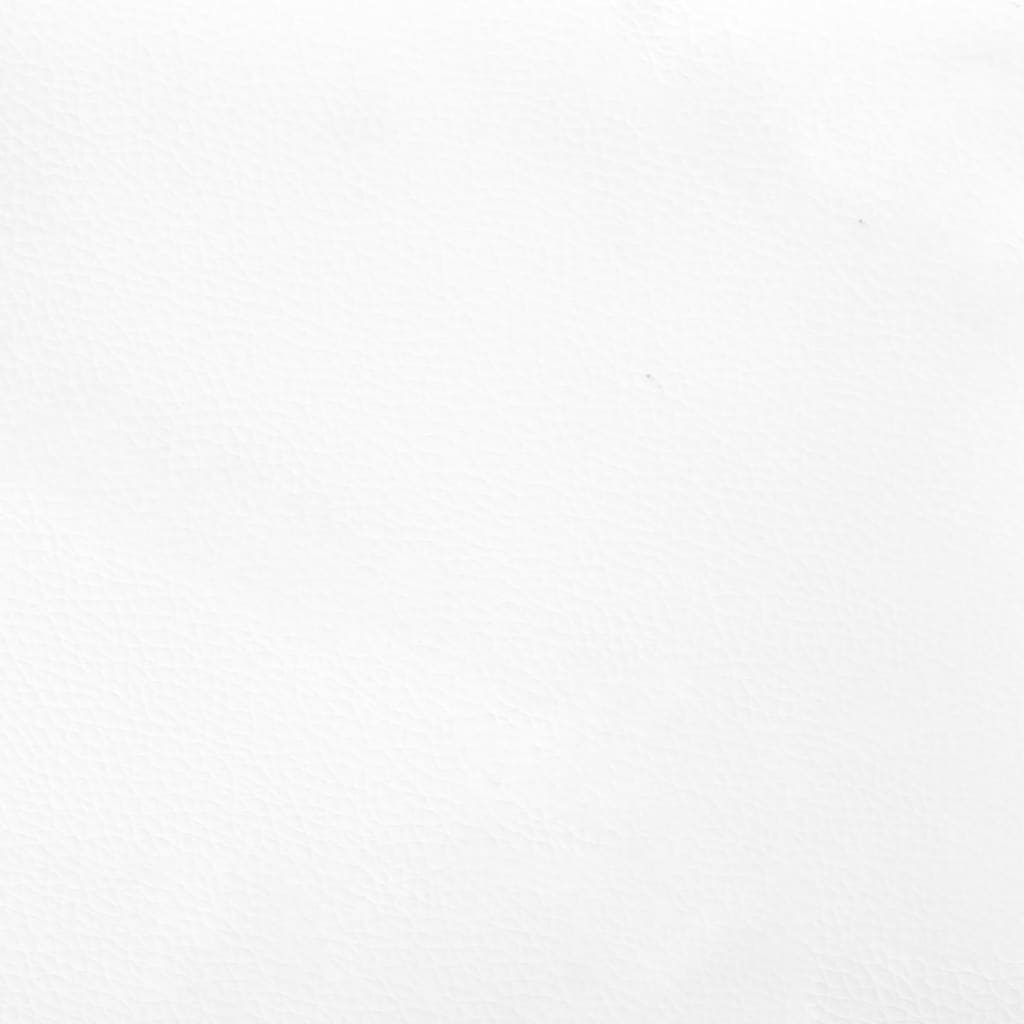 vidaXL Zagłówek uszak, biały, 203x23x118/128 cm, sztuczna skóra