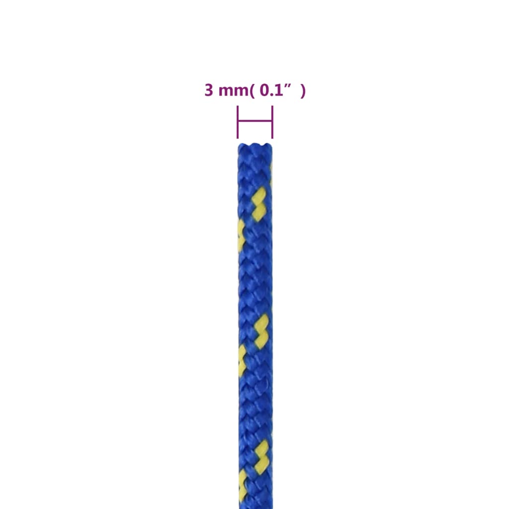 vidaXL Linka żeglarska, niebieska, 3 mm, 100 m, polipropylen