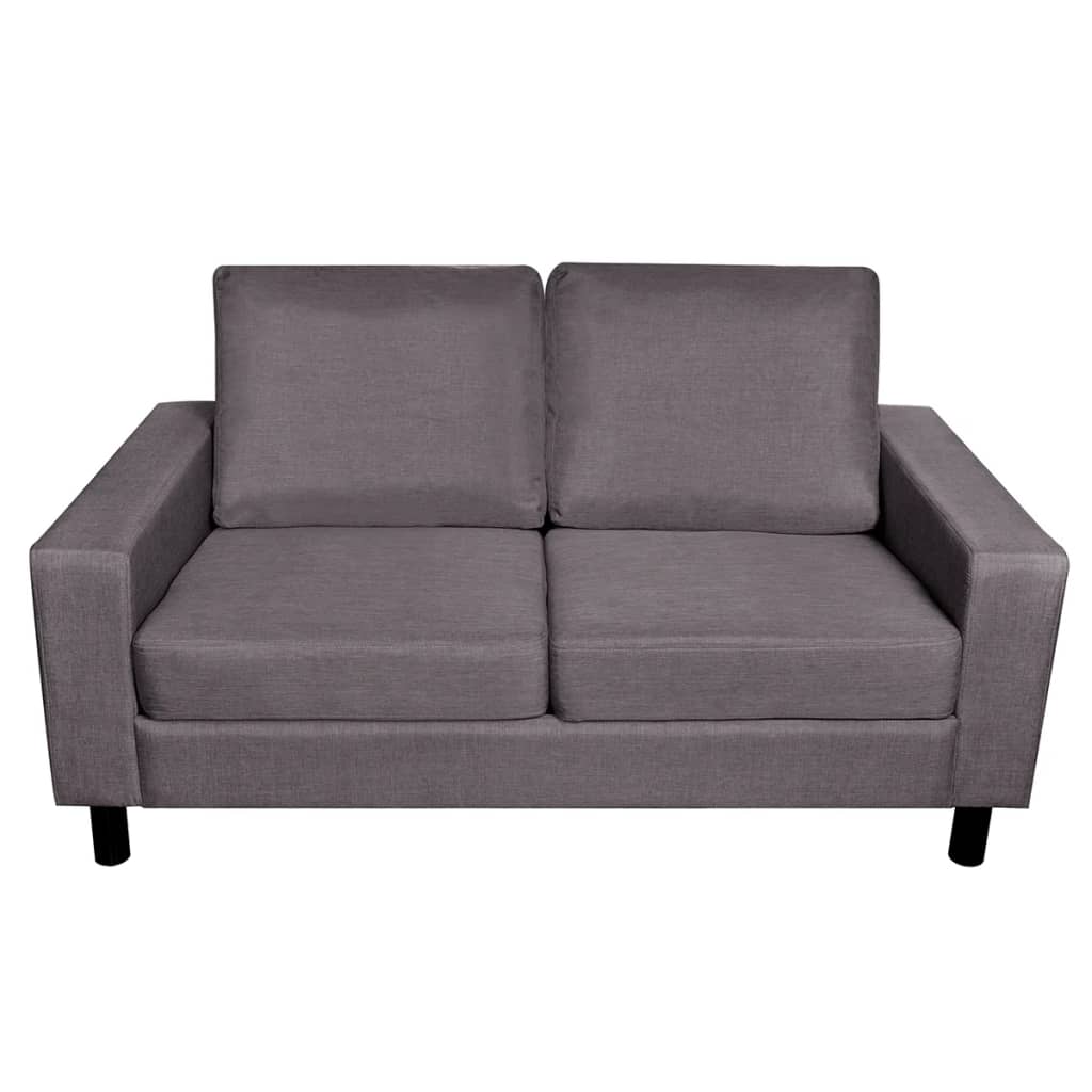 vidaXL 2-osobowa sofa materiałowa, ciemnoszara