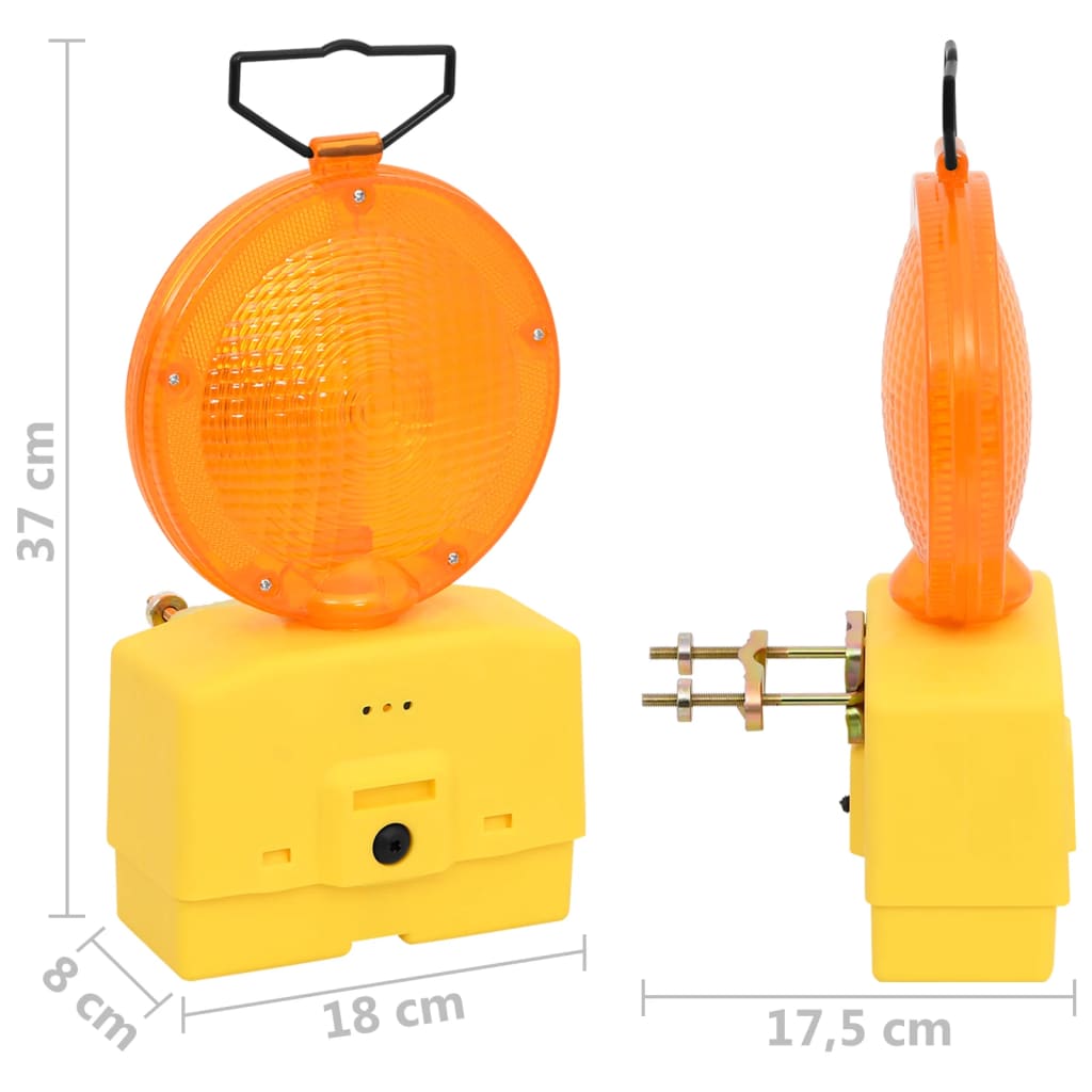 vidaXL Lampy sygnalizacyjne, 4 szt., z bateriami, 18x8x37 cm