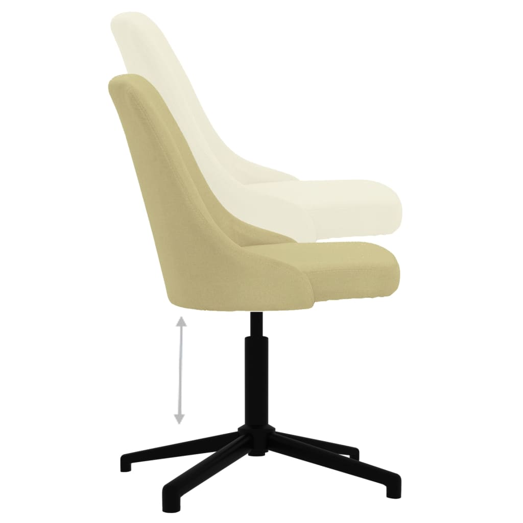 vidaXL Obrotowe krzesła stołowe, 2 szt., zielone, obite tkaniną