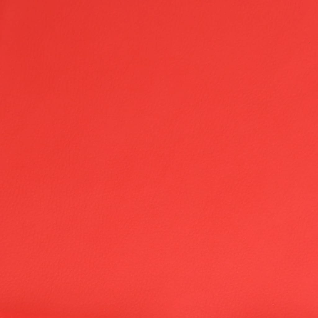 vidaXL Podnóżek, czerwony, 60x60x36 cm, sztuczna skóra