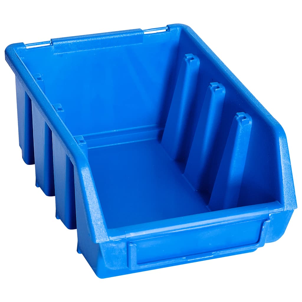 vidaXL Pojemniki sztaplowane, 20 szt., niebieskie, plastikowe
