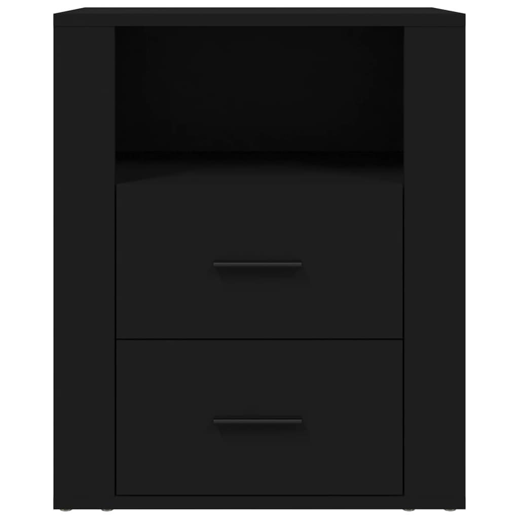 vidaXL Szafka nocna, czarna, 50x36x60 cm, materiał drewnopochodny