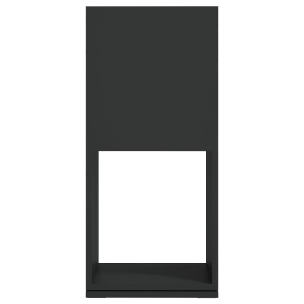 vidaXL Szafka obrotowa, czarna, 34,5x34,5x75,5 cm, płyta wiórowa