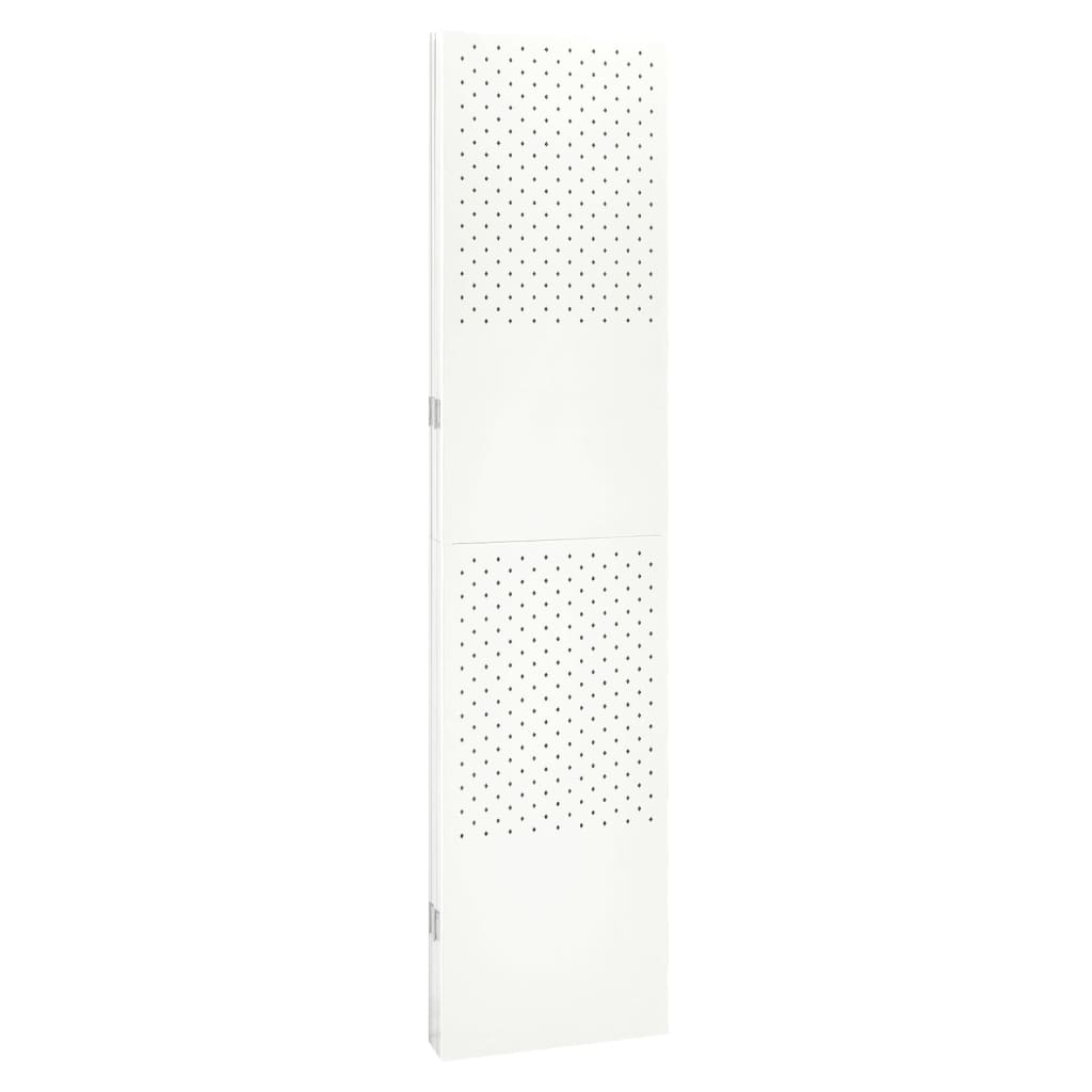 vidaXL Parawany 4-panelowe, 2 szt., białe, 160x180 cm, stalowe