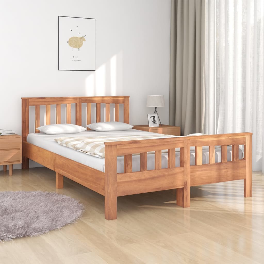 vidaXL Rama łóżka z litego drewna tekowego, 120 x 200 cm