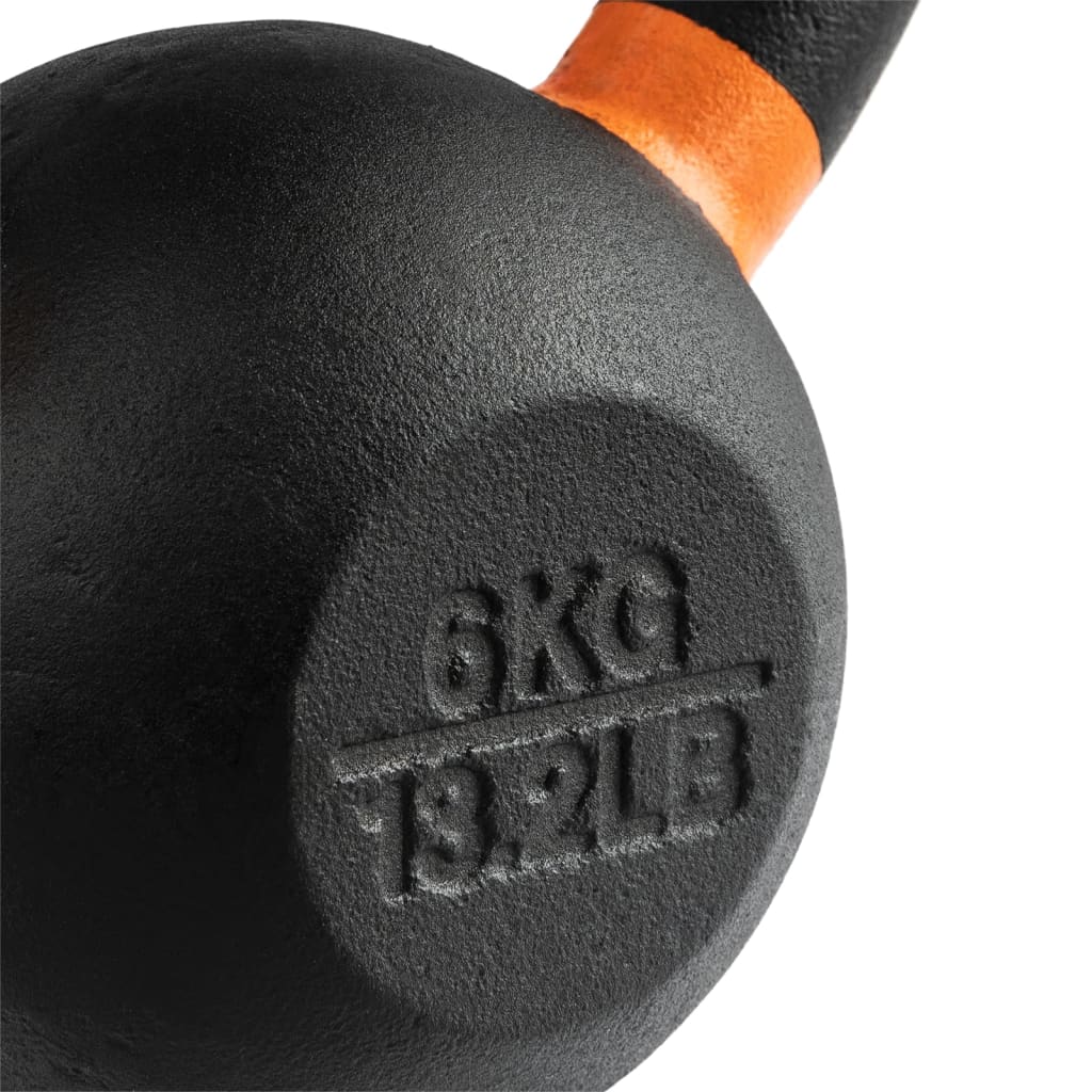 Wonder Core Kettlebell z powłoką, 6 kg, czarno-pomarańczowy