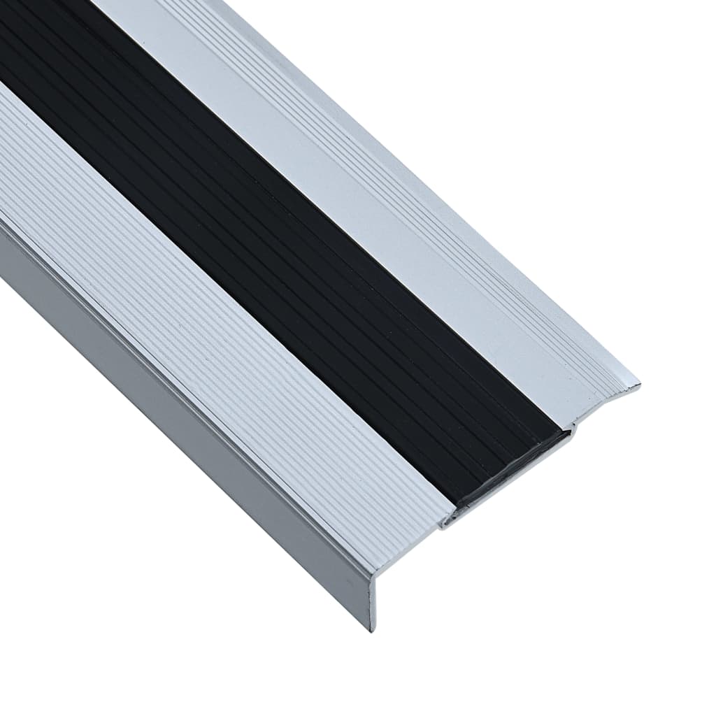 vidaXL Profile schodowe, kształt L, 15 szt., aluminium, 134 cm, srebro