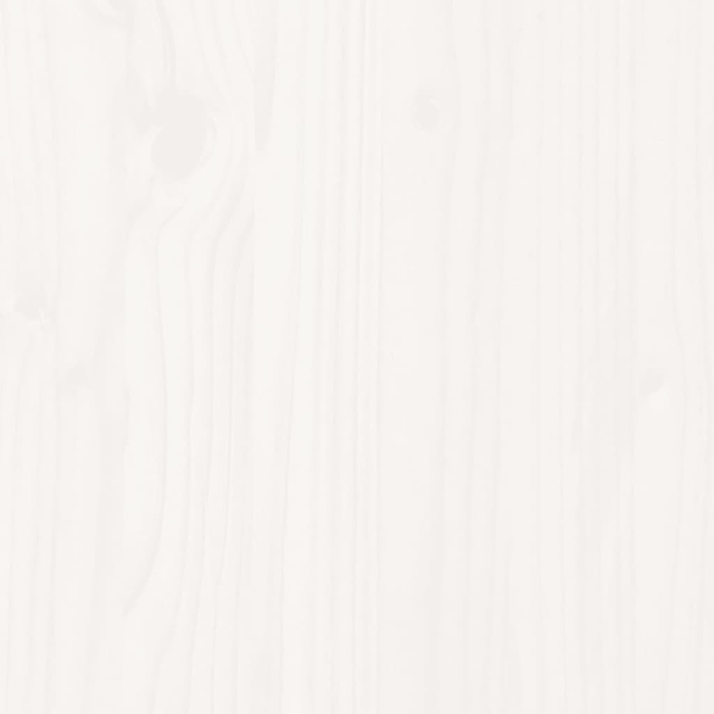 vidaXL Stolik ogrodowy, biały, 40x38x28,5 cm, lite drewno sosnowe