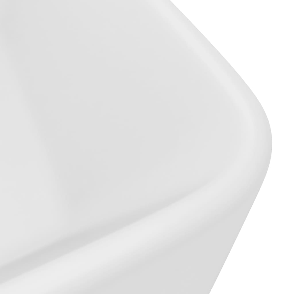 vidaXL Luksusowa umywalka, matowa biel, 41x30x12 cm, ceramiczna