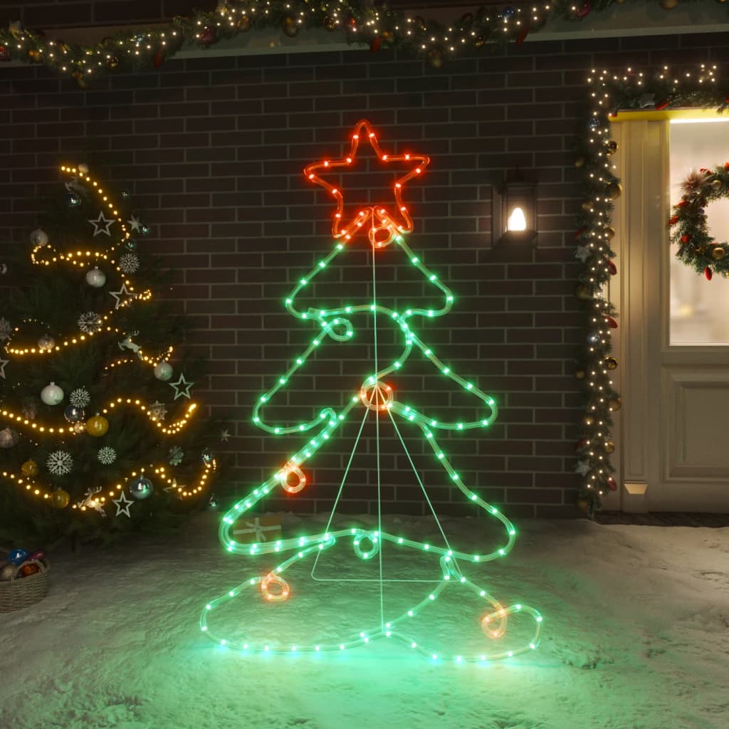 vidaXL Świąteczna dekoracja świetlna w kształcie choinki, 144 LED
