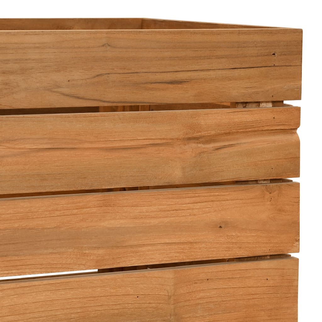 vidaXL Podwyższona donica 100x40x72 cm drewno tekowe z recyklingu/stal
