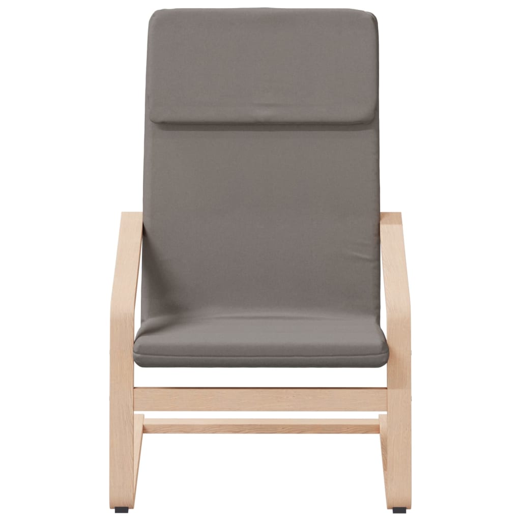 vidaXL Fotel z podnóżkiem, kolor taupe, obita tkaniną