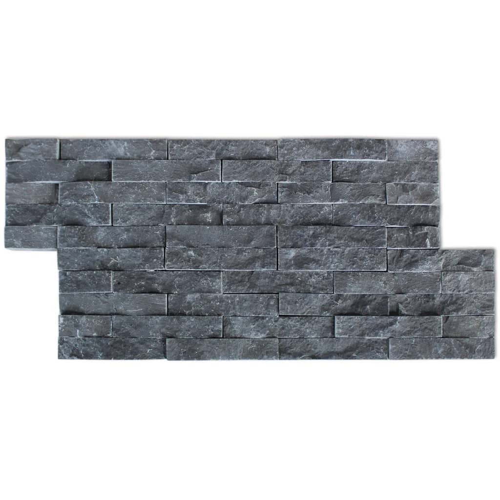 vidaXL Panele kamienne elewacyjne 5 szt. marmur czarne 0,5 m2