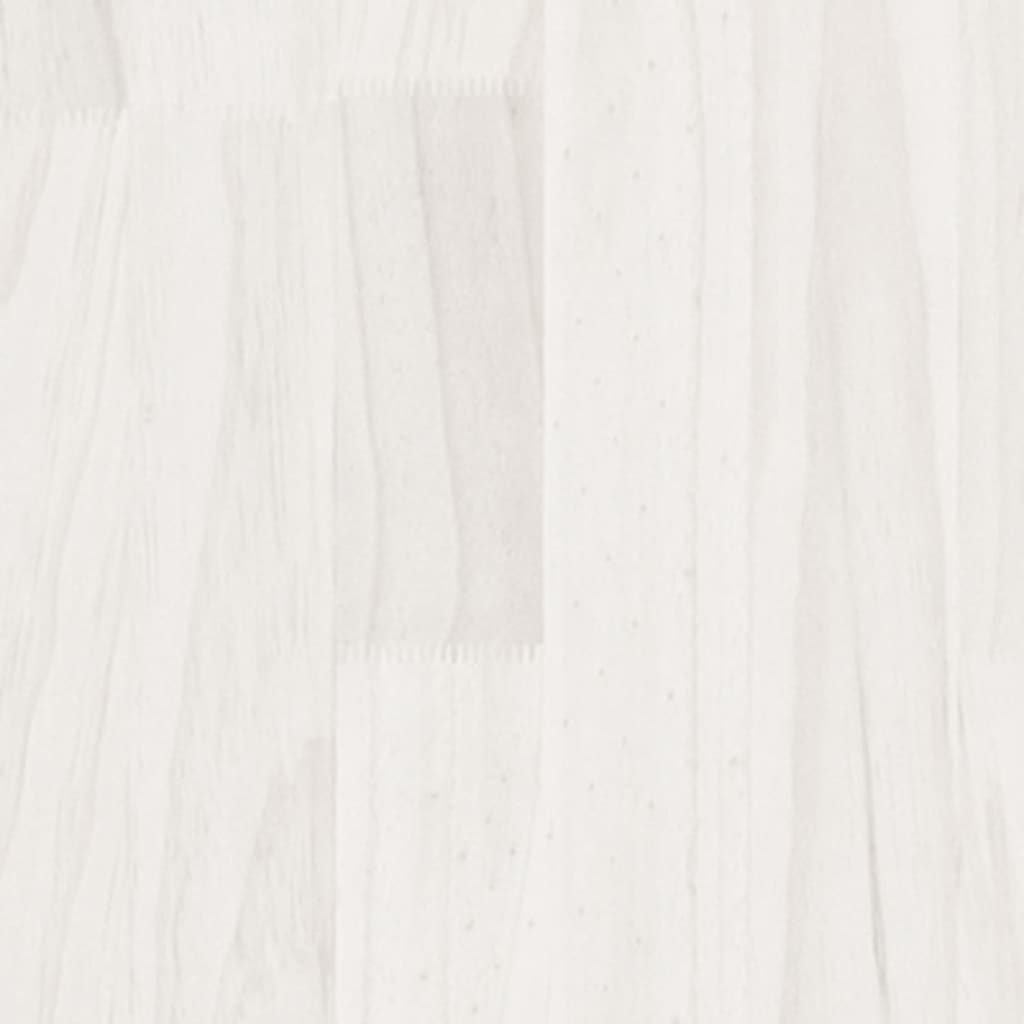 vidaXL Donica ogrodowa, biała, 100x50x50 cm, lite drewno sosnowe