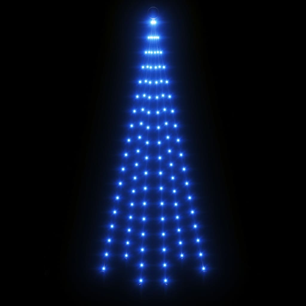 vidaXL Choinka do montażu na maszcie, 108 niebieskich diod LED, 180 cm