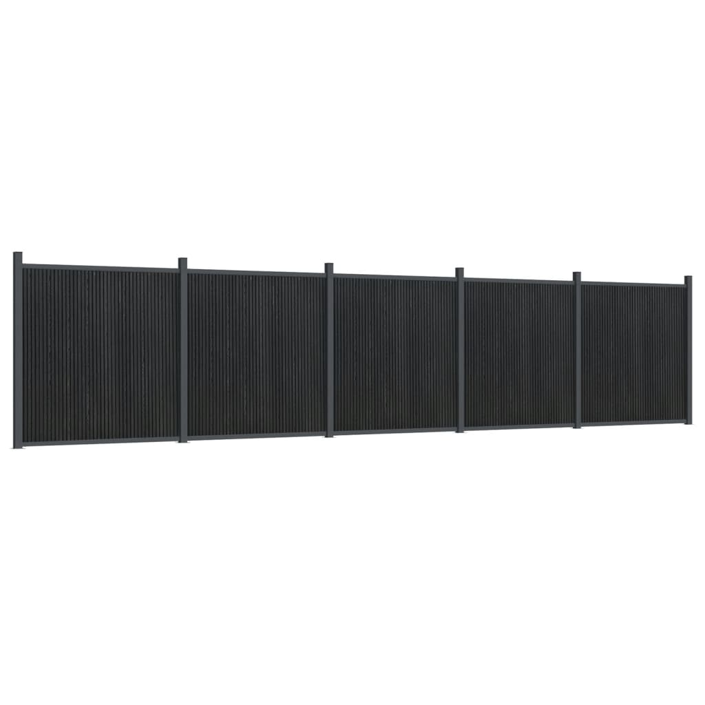 vidaXL Panel ogrodzeniowy, szary, 872x186 cm, WPC