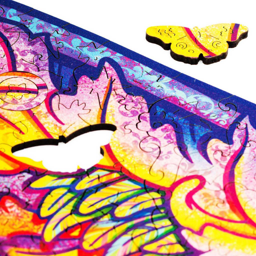 UNIDRAGON 700-cz., drewniane puzzle Intergalaxy Butterfly, 60x44 cm