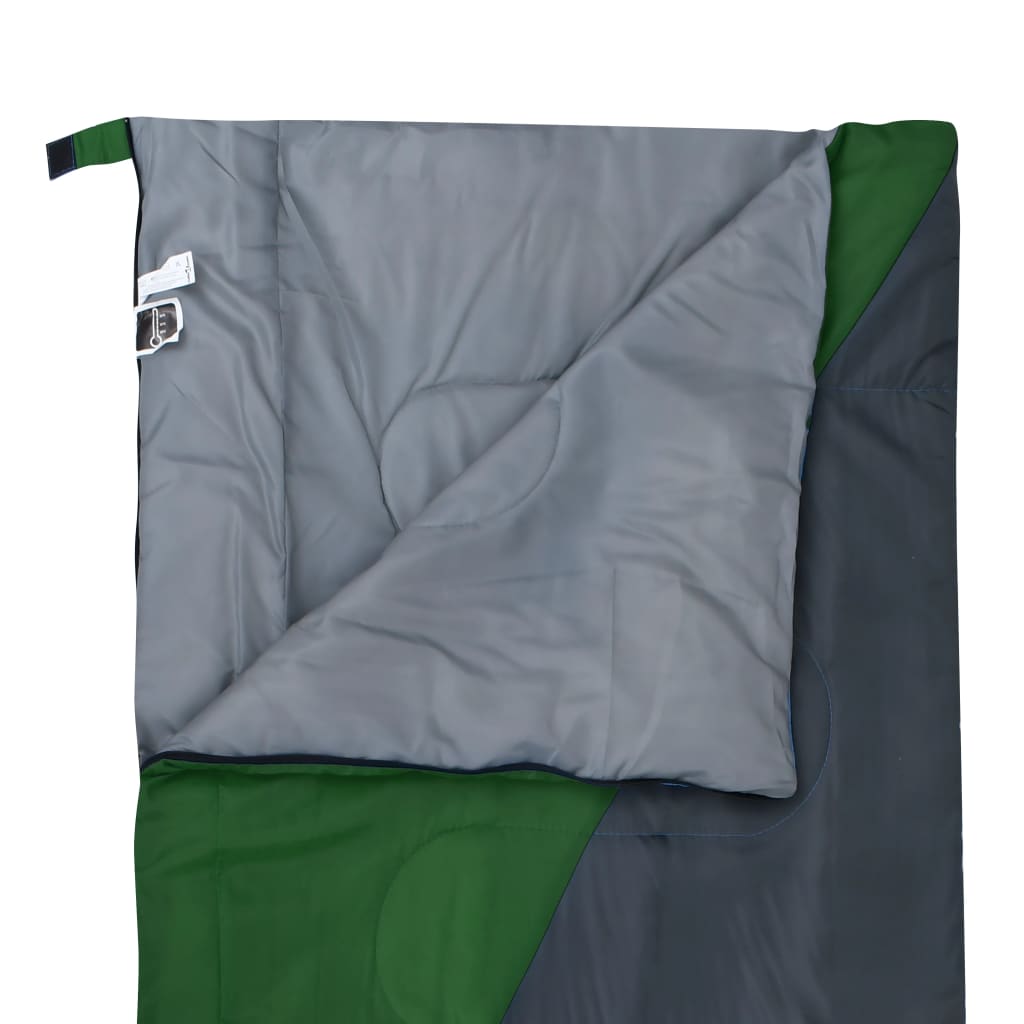 vidaXL Lekki śpiwór prostokątny, zielony, 1100 g, 10°C