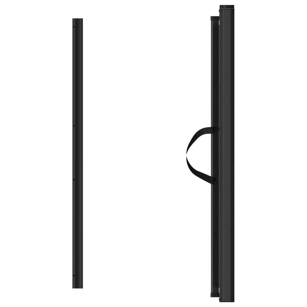 vidaXL Rozsuwana bramka dla zwierząt, czarna, 82,5x125 cm