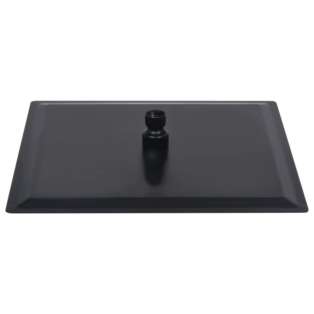 vidaXL Słuchawka prysznicowa ze stali, 25x25 cm, kwadratowa, czarna