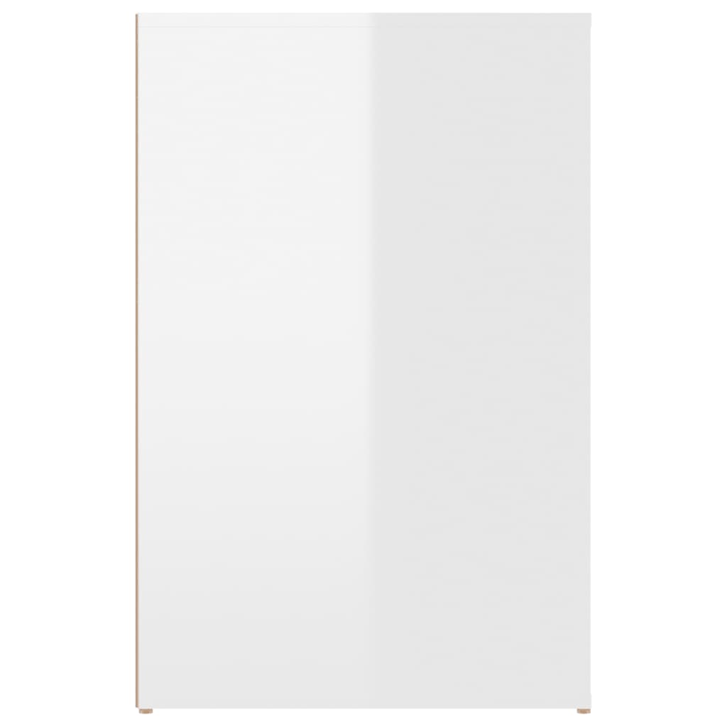 vidaXL Biurko, białe z połyskiem, 100x49x75cm, materiał drewnopochodny