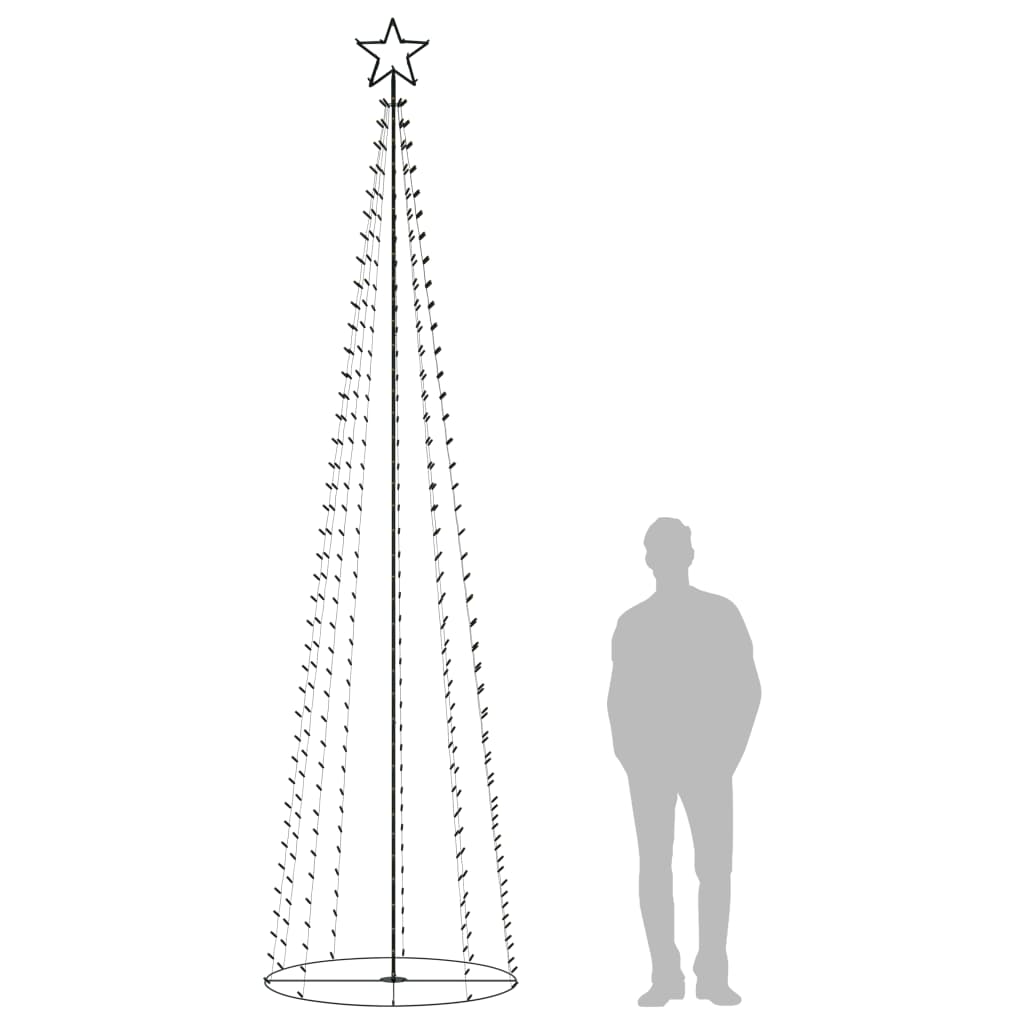 vidaXL Ozdoba świąteczna w kształcie choinki, 400 LED, 100x360 cm